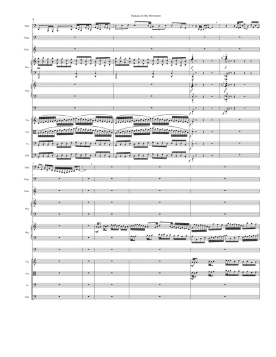 Fantasia in One Movement Full Orchestra scores gallery preview page 4