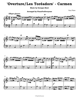 'Overture/Les Toréadors' from Carmen - Bizet (Easy Piano)