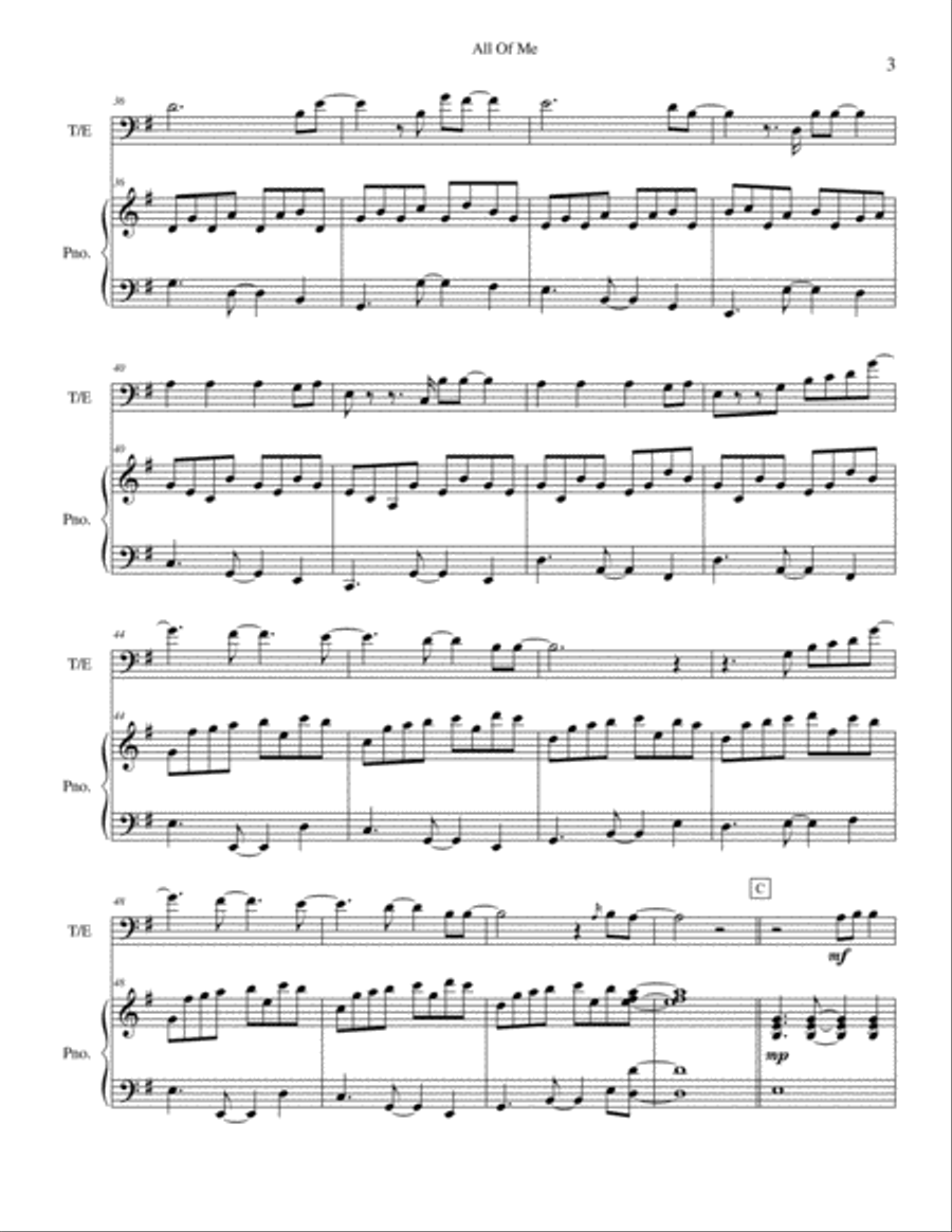 All Of Me All Of Me Brass Duet scores gallery preview page 3