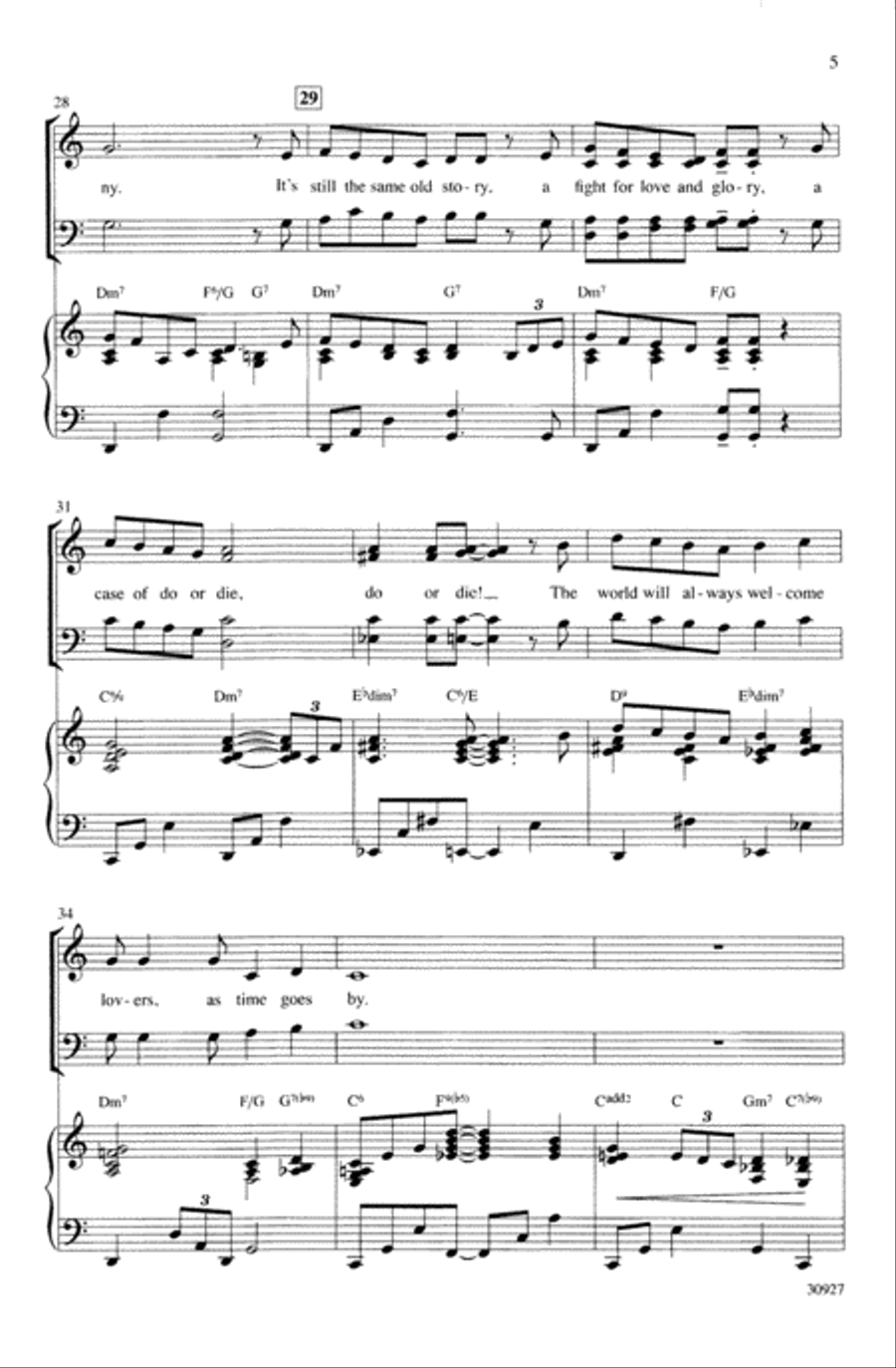 As Time Goes By Choir scores gallery preview page 4