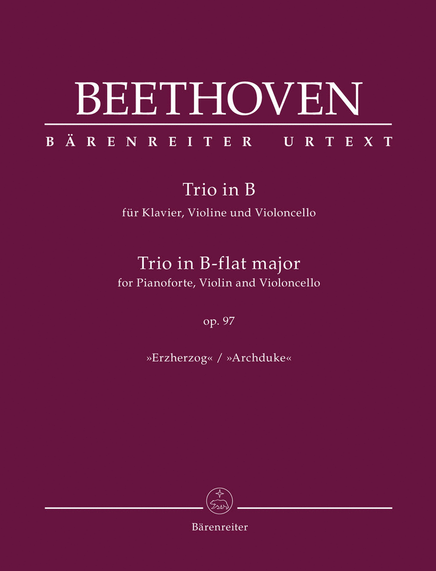 Trio for Pianoforte, Violin and Violoncello, op. 97 Piano Trio scores gallery preview page 1