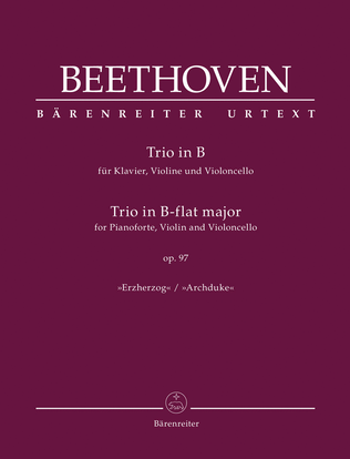Book cover for Trio for Pianoforte, Violin and Violoncello, op. 97