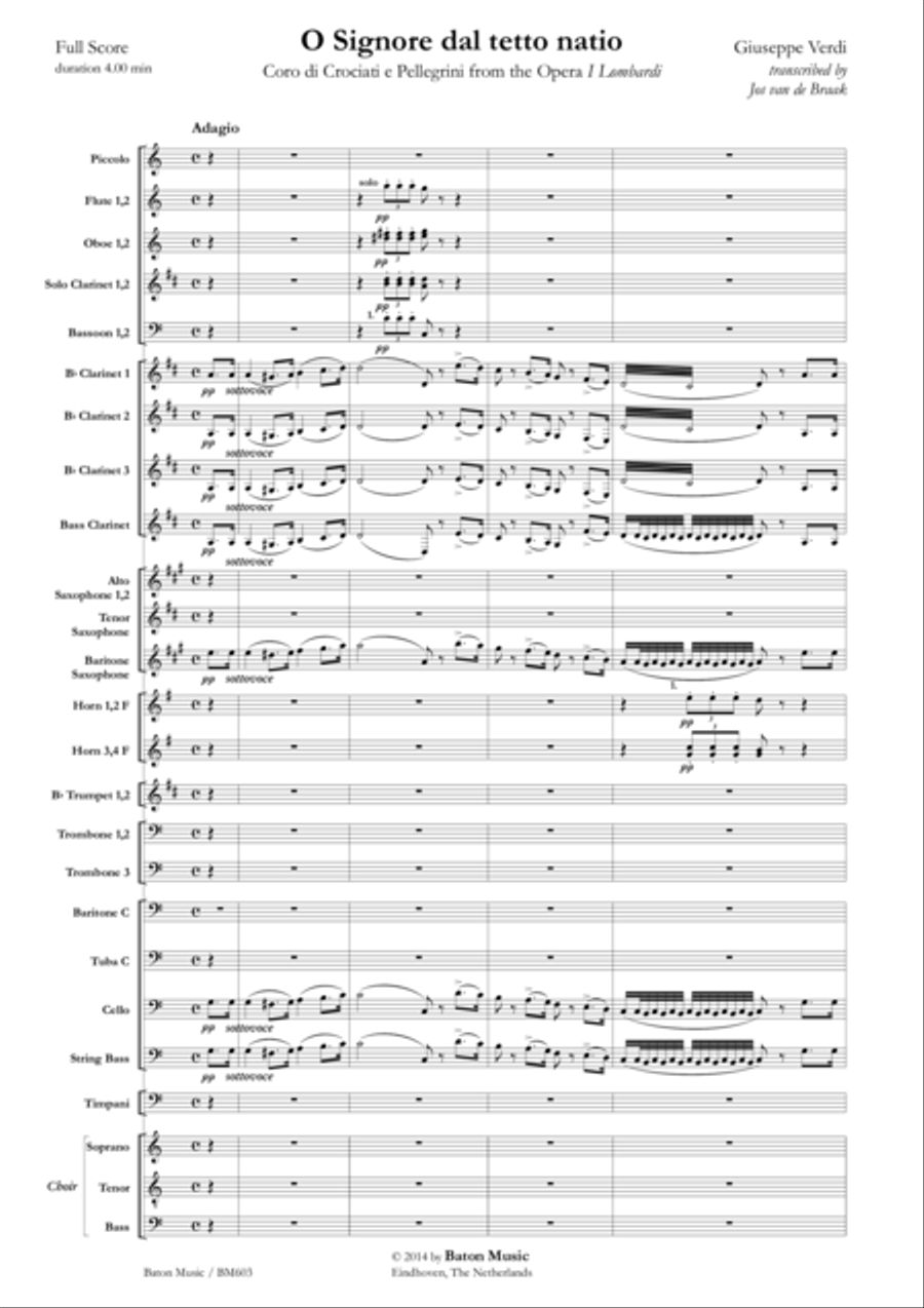 O Signore dal tetto natio Choir scores gallery preview page 2