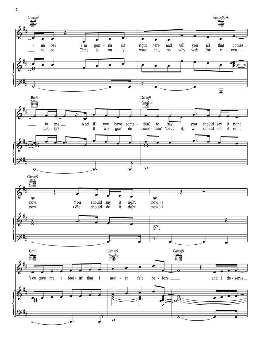 Un-Thinkable (I'm Ready) Piano, Vocal, Guitar scores gallery preview page 2