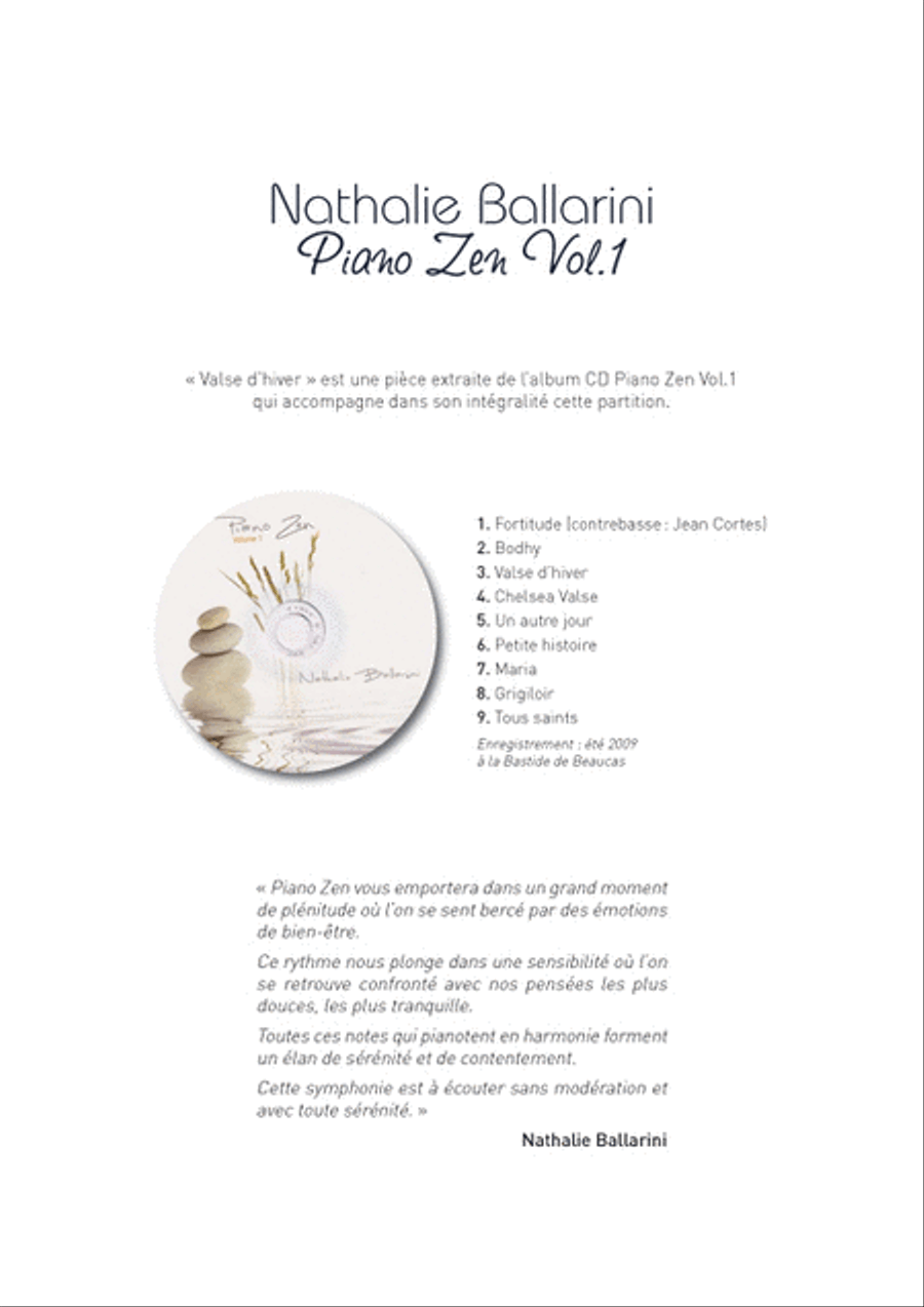 Valse d'Hiver + Album `Piano Zen Vol.1` Inclus Piano Solo scores gallery preview page 2
