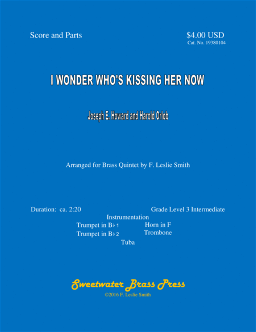 I Wonder Who’s Kissing Her Now Brass Ensemble scores gallery preview page 1