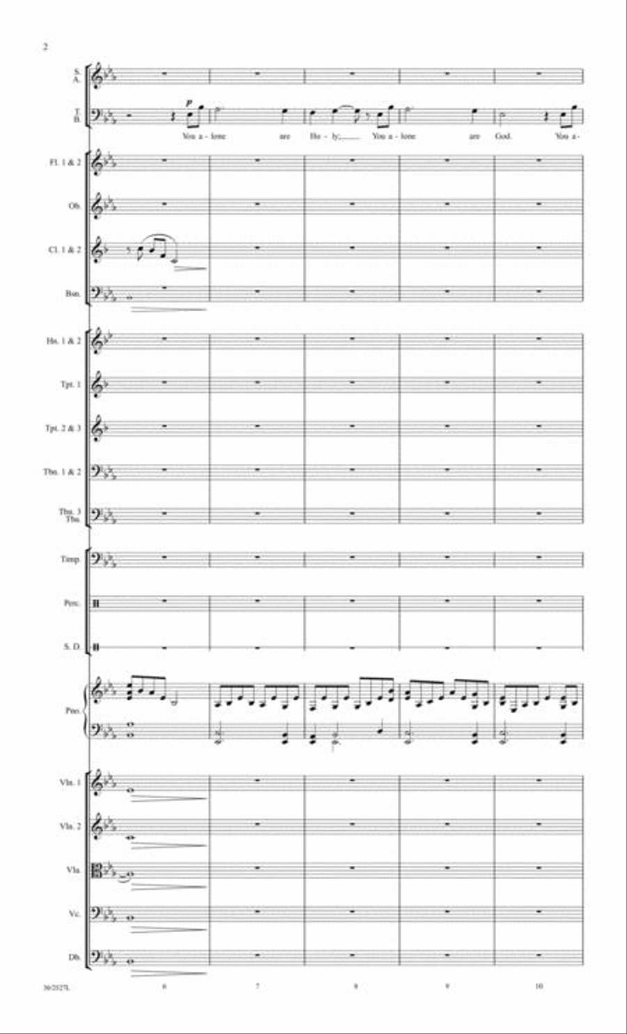 You Alone Are God - Orchestral Score and Parts Choir scores gallery preview page 3