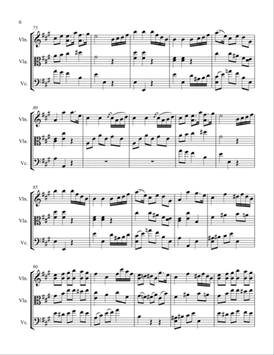 Minuetto a Sylvia String Trio scores gallery preview page 6