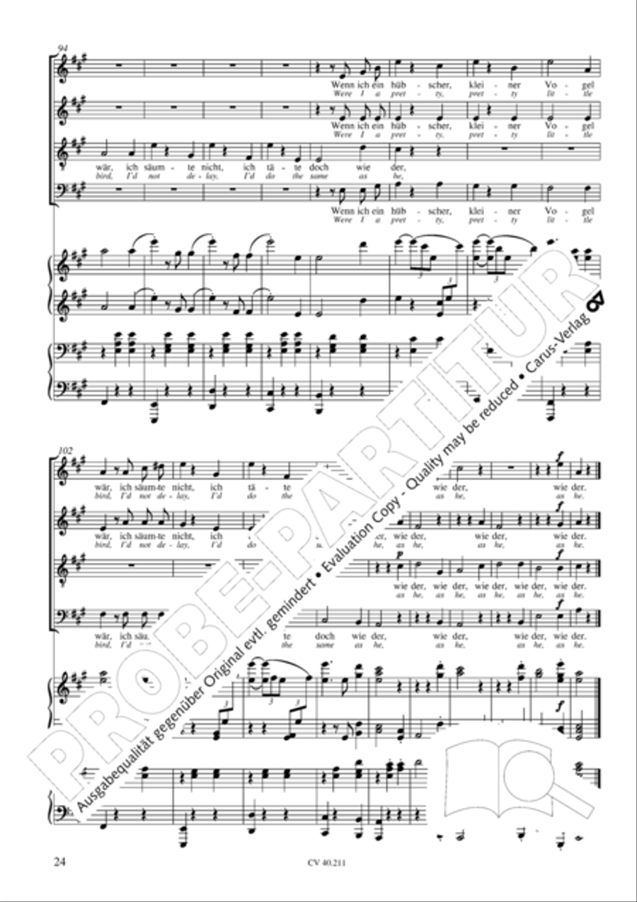 Liebeslieder-Walzer, Op. 52 Choir scores gallery preview page 25