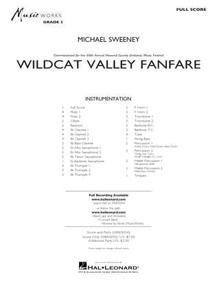 Book cover for Wildcat Valley Fanfare - Conductor Score (Full Score)