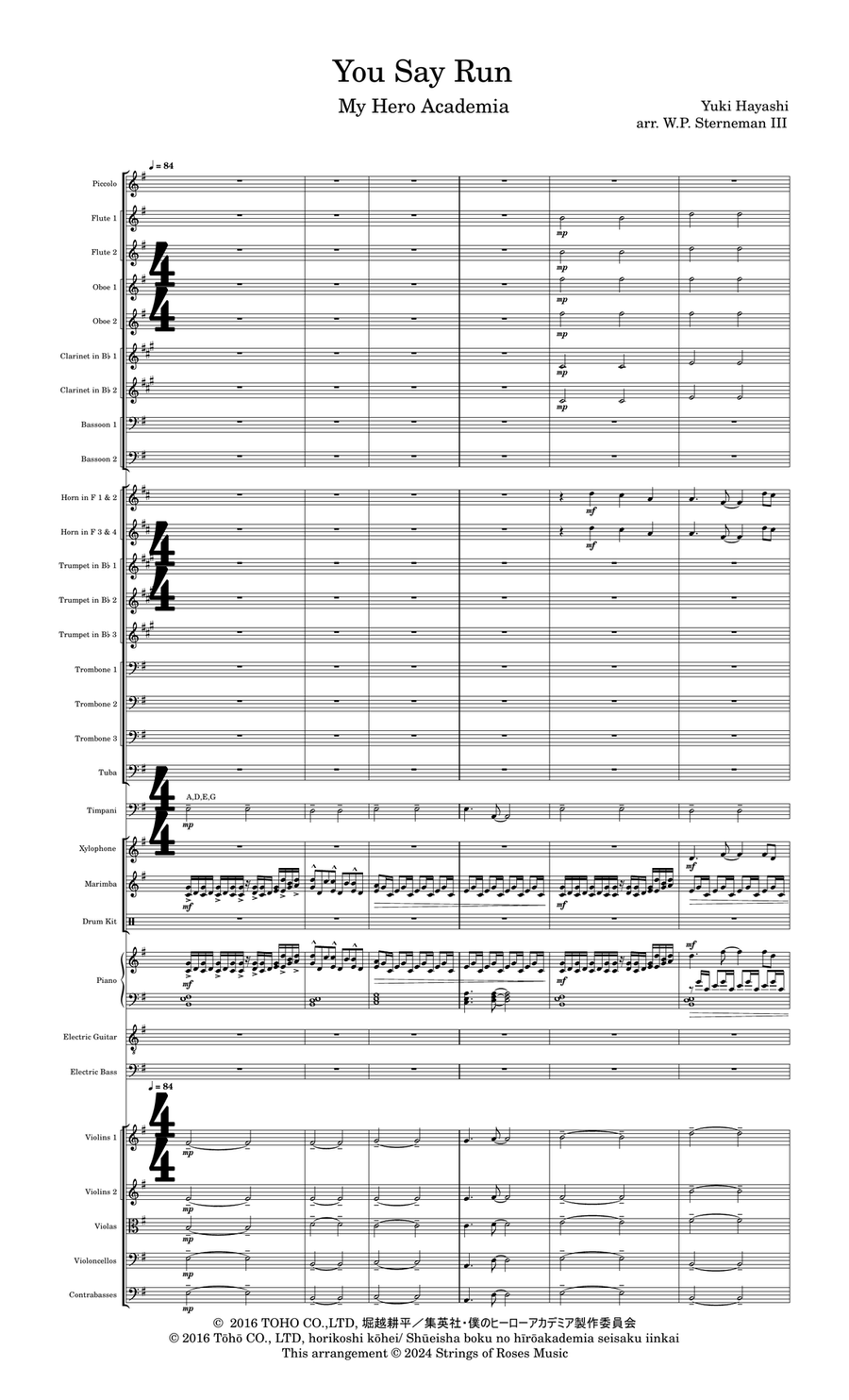 You Say Run Full Orchestra scores gallery preview page 3