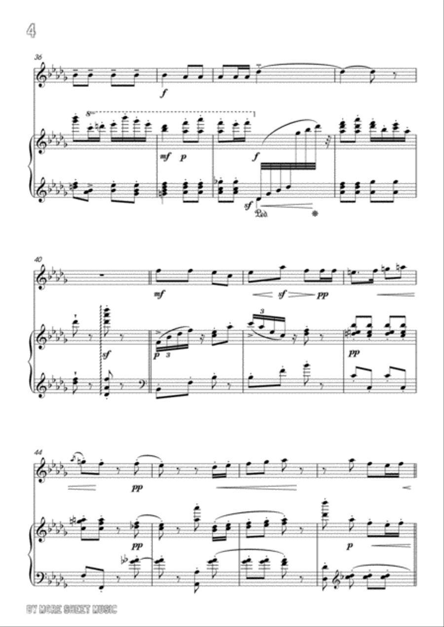 Chabrier-Villanelle des petits canards,for Violin and Piano Voice scores gallery preview page 6