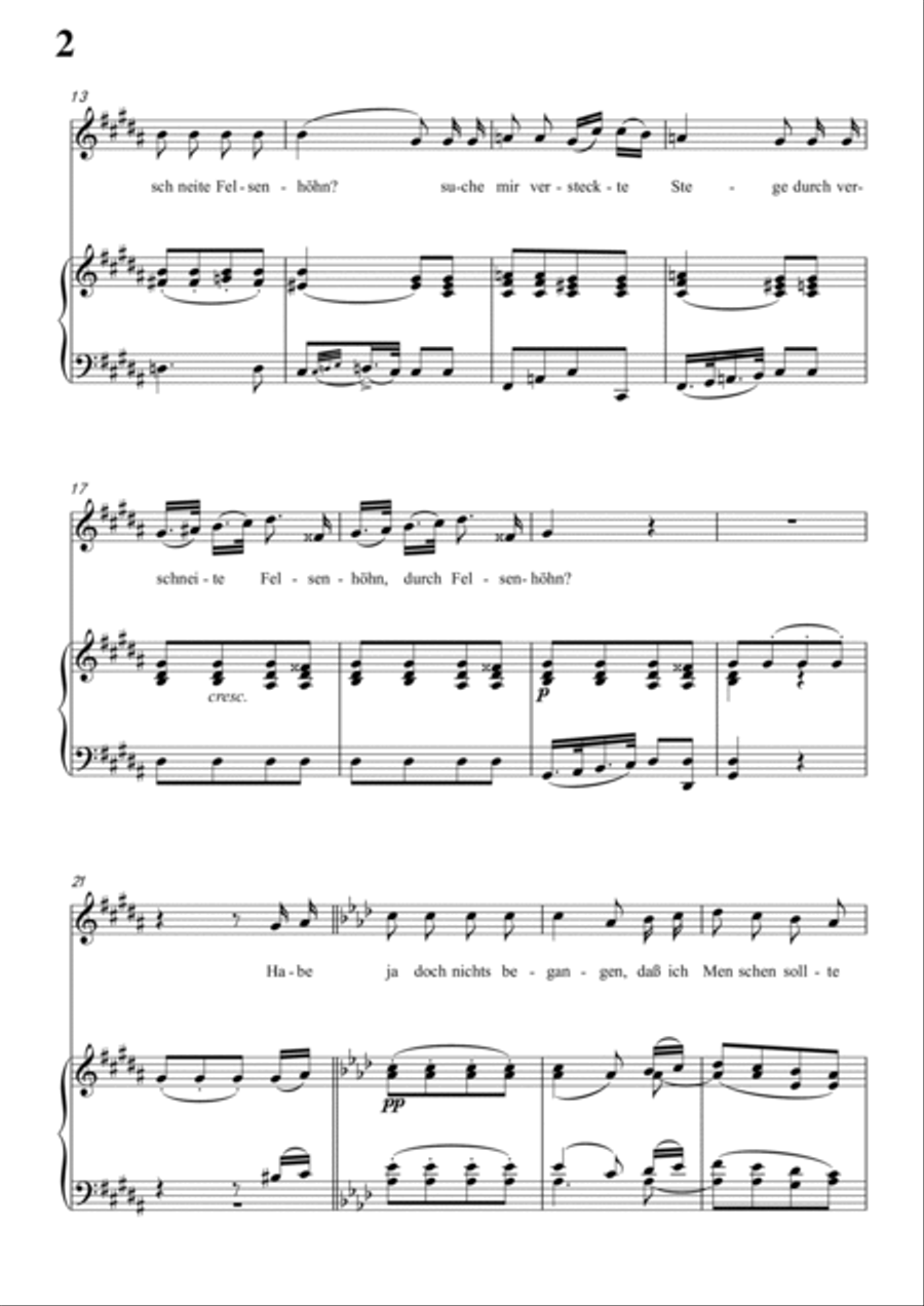 Schubert-Der Wegweiser,from 'Winterreise',Op.89(D.911) No.20 in #G minor,for Vocal and Pno Voice scores gallery preview page 3