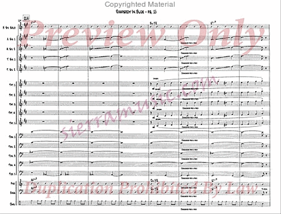Rhapsody In Blue Jazz Ensemble scores gallery preview page 16