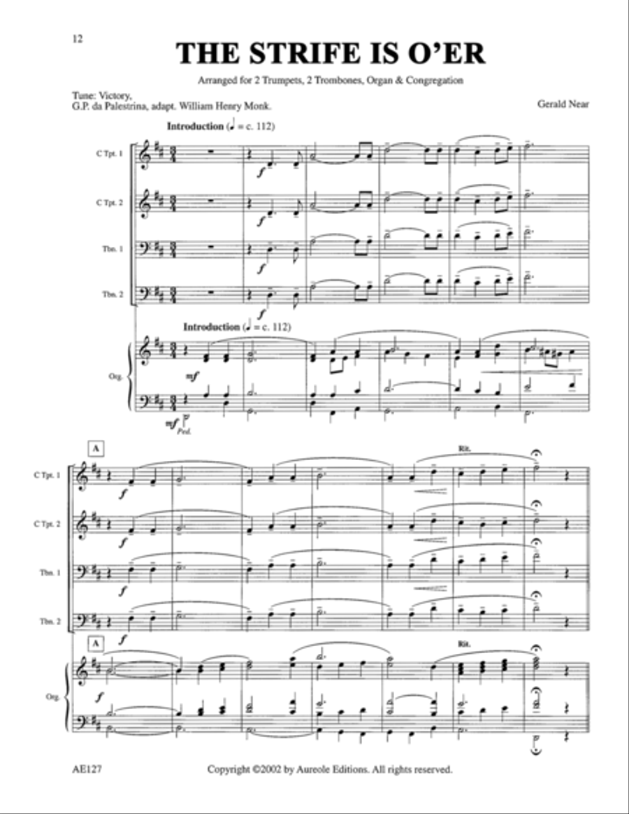 The Strife is O'er Choir scores gallery preview page 1