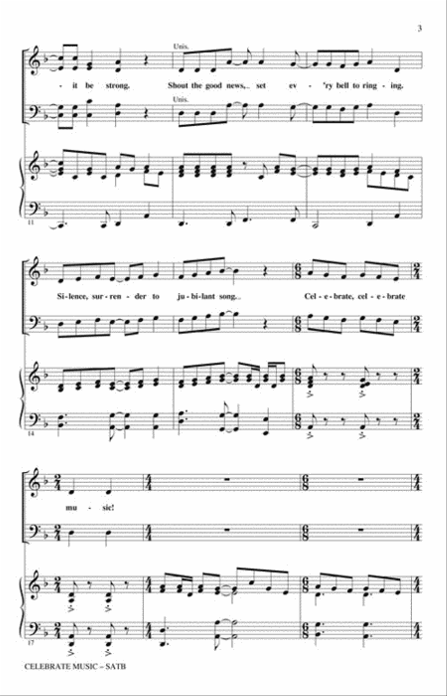 Celebrate Music Celebrate Music 4-Part scores gallery preview page 3