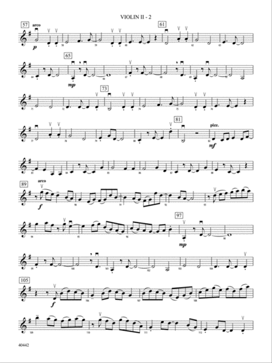 Cascade: 2nd Violin Cascade: 2nd Violin String Orchestra scores gallery preview page 2
