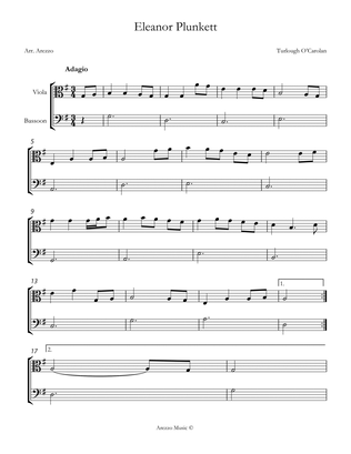 turlough'o carolan eleanor plunkett Viola and Bassoon sheet music
