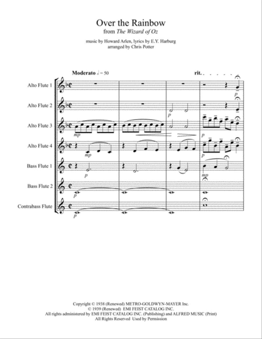 Over The Rainbow (from The Wizard Of Oz) Small Ensemble scores gallery preview page 2