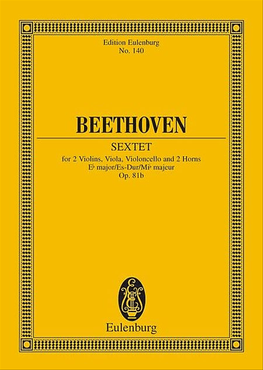 Sextet in E-flat Major, Op. 81b Horn scores gallery preview page 1