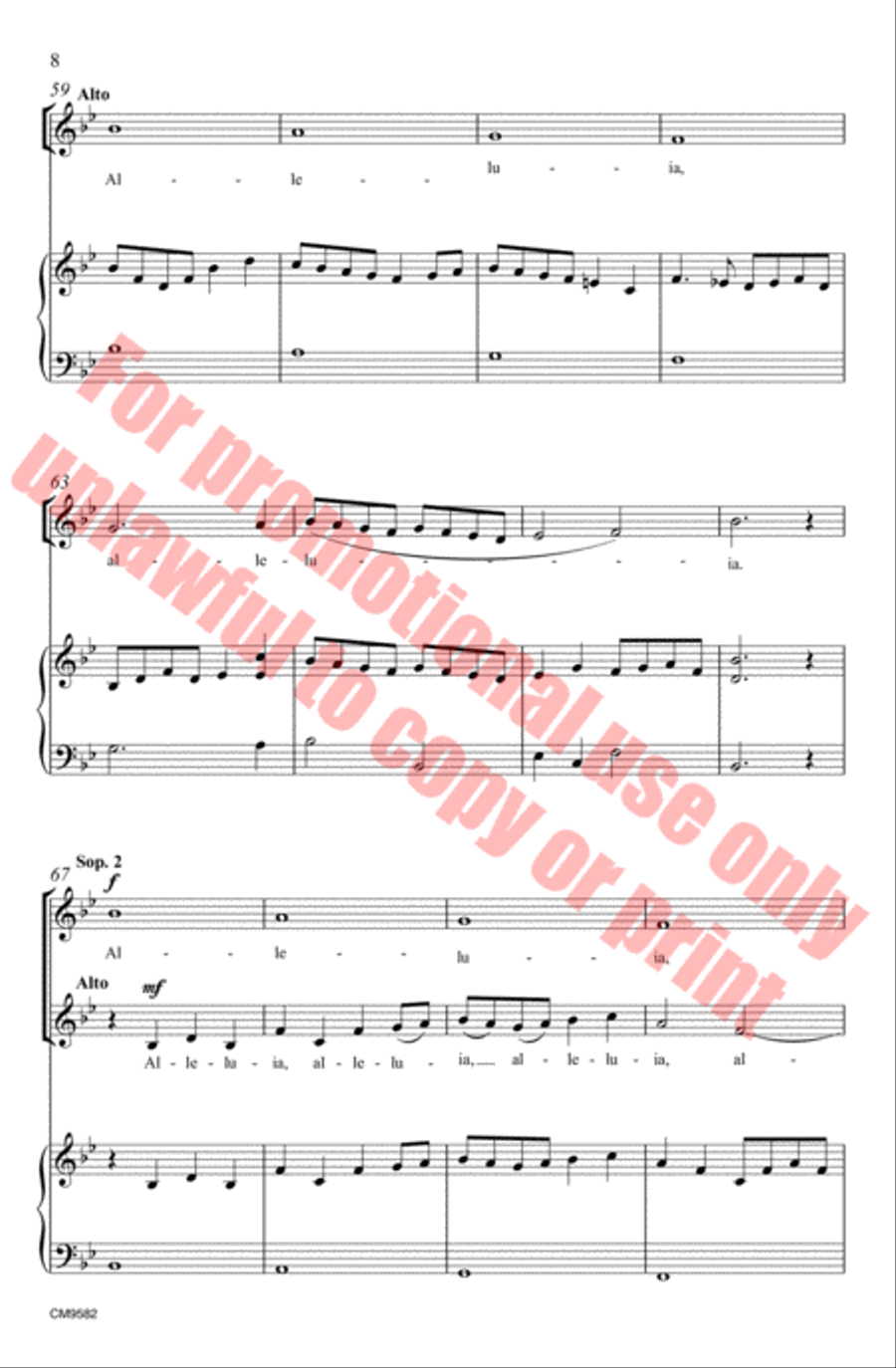 Alleluia SSA scores gallery preview page 9