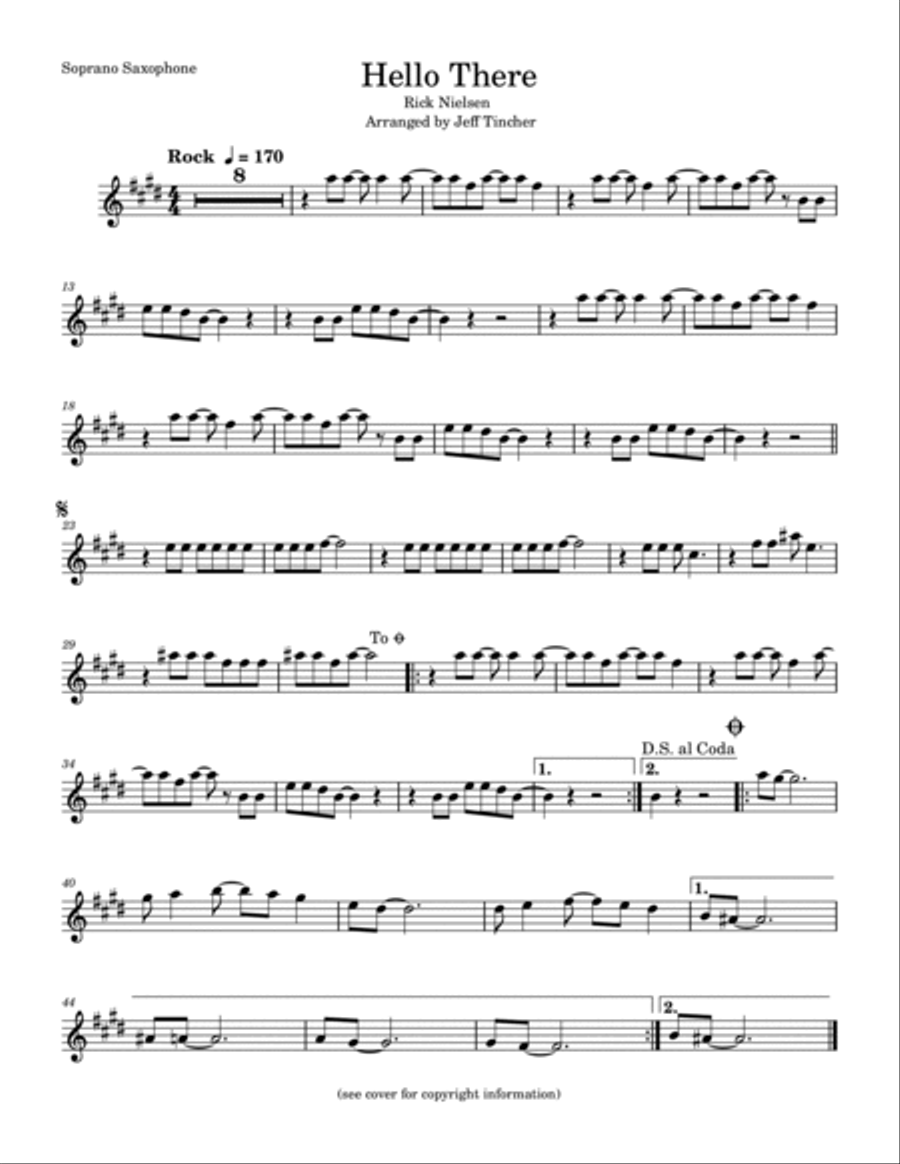 Hello There Saxophone Quartet scores gallery preview page 6