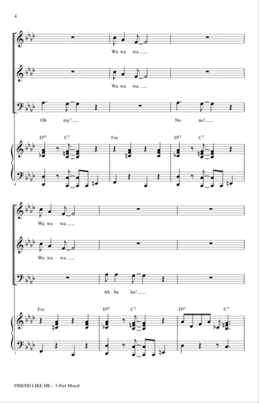 Friend Like Me (from Aladdin) (arr. Mac Huff) 3-Part scores gallery preview page 2