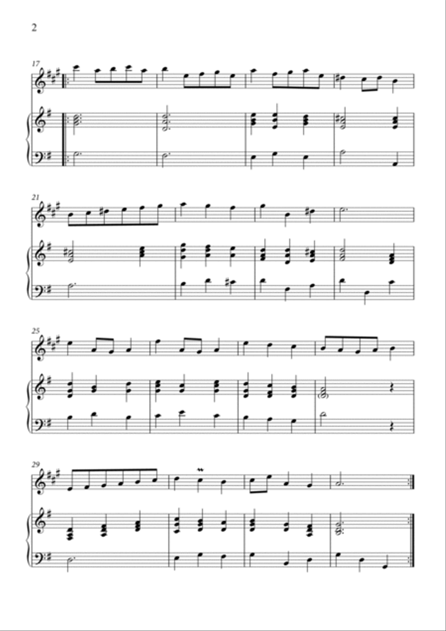 Bach - Minuet in G major and G minor (BWV Anh. 114 - 115) for Trombone and Piano Piano scores gallery preview page 2