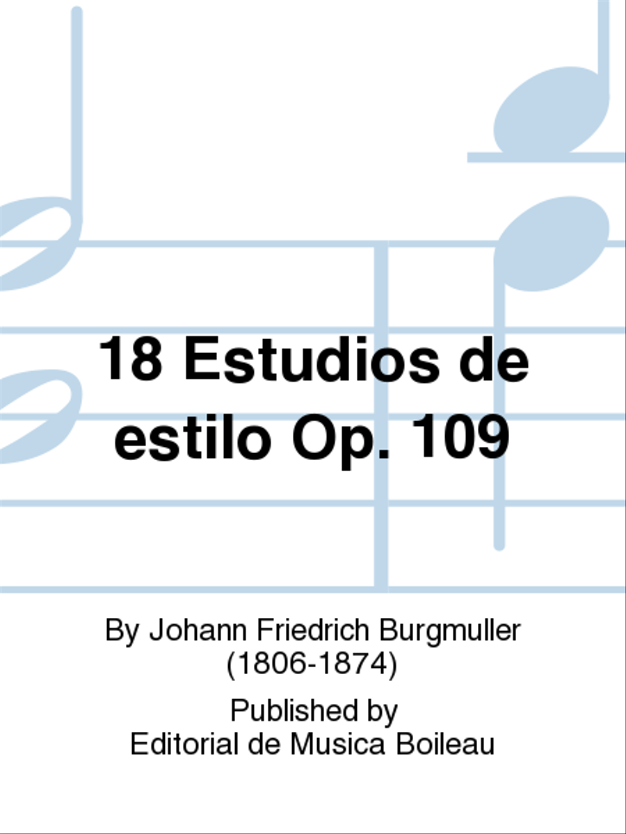 18 Estudios de estilo Op. 109