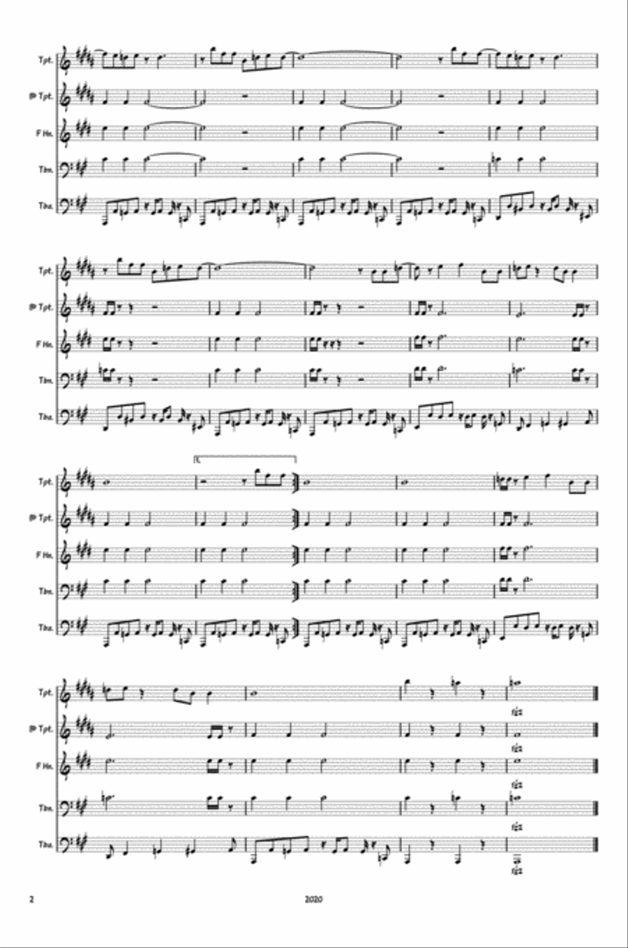 Cross Road Blues (crossroads) Brass Ensemble scores gallery preview page 2