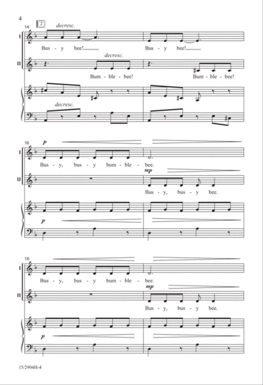 Busy, Busy Bumblebee 2-Part scores gallery preview page 5