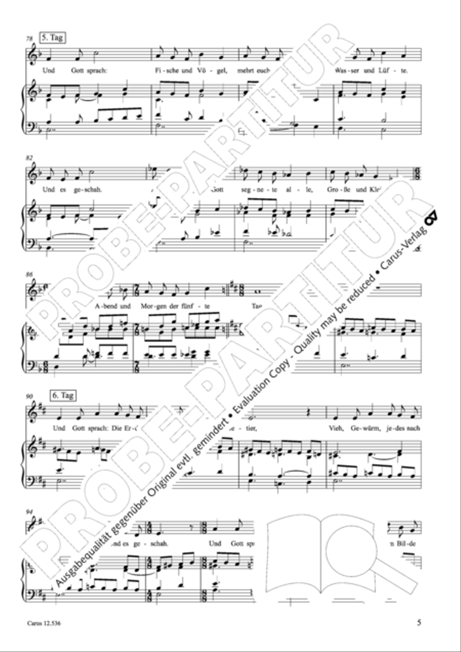 Am Anfang schuf Gott Himmel und Erde Children's Choir scores gallery preview page 6
