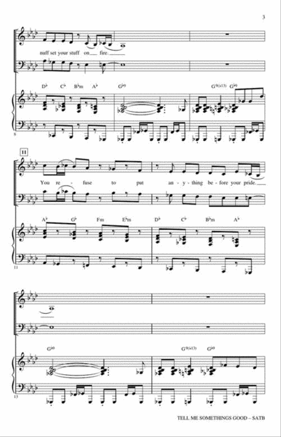 Tell Me Something Good Tell Me Something Good 4-Part scores gallery preview page 4