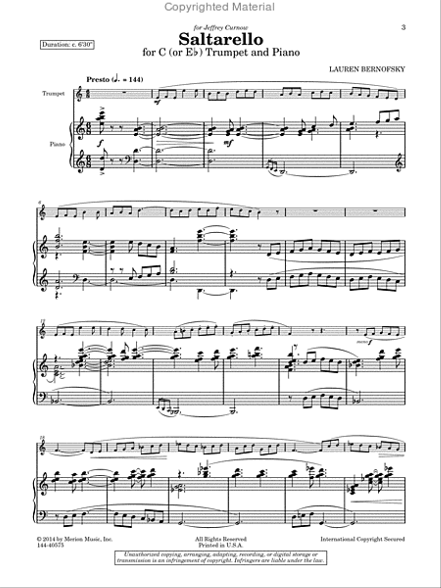 Saltarello Saltarello Chamber Music scores gallery preview page 2