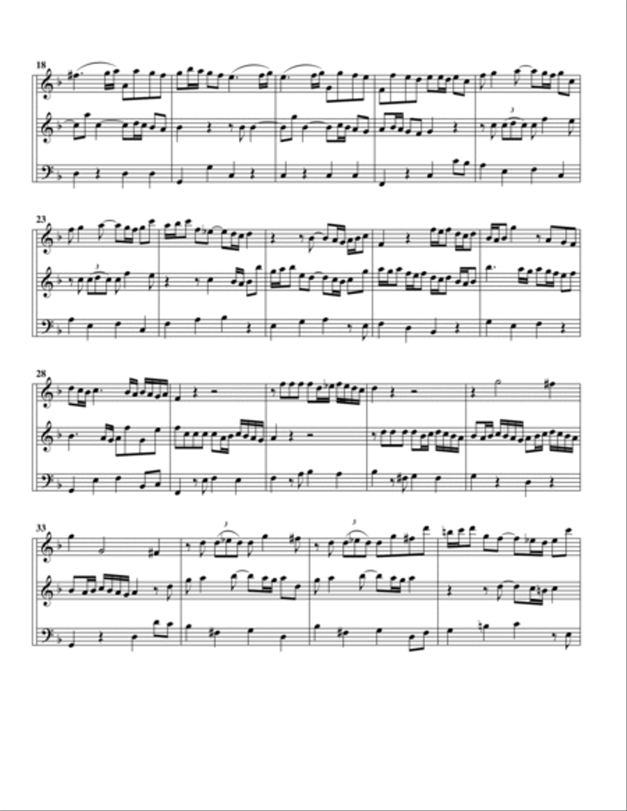 Trio sonata TWV 42:d4 (Essercizii musici, trio no.11) (arrangement for 3 recorders) Recorder scores gallery preview page 5