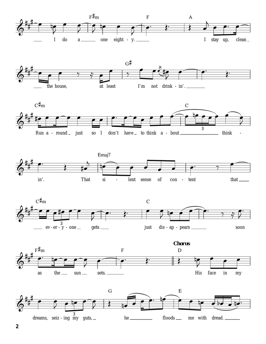 Wake Up Alone Voice scores gallery preview page 2