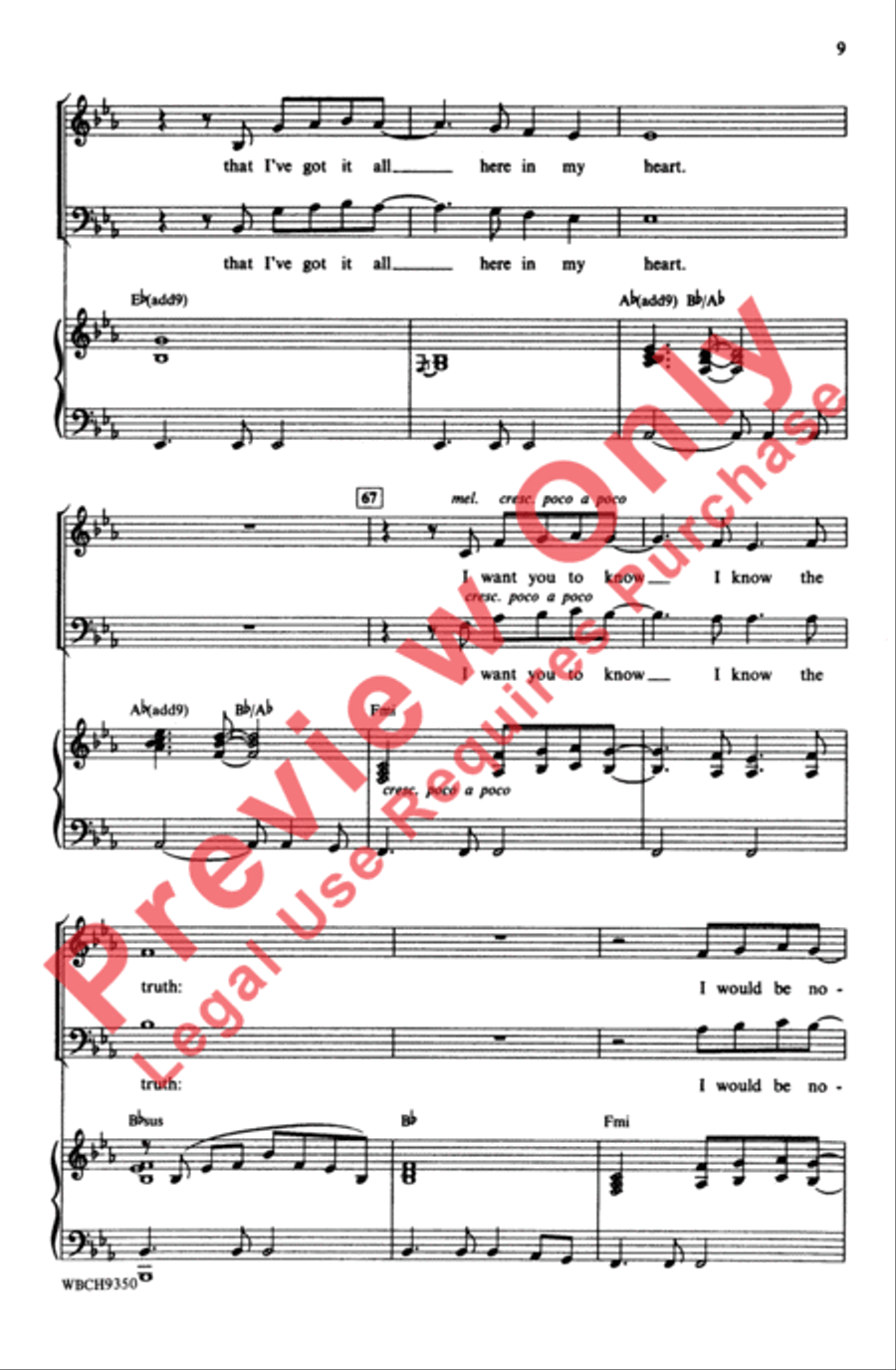 The Wind Beneath My Wings 3-Part scores gallery preview page 9