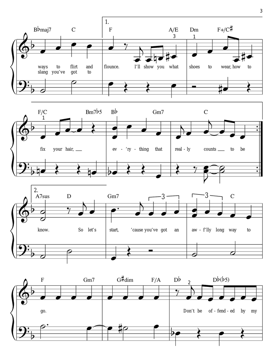 Popular Popular Easy Piano scores gallery preview page 3