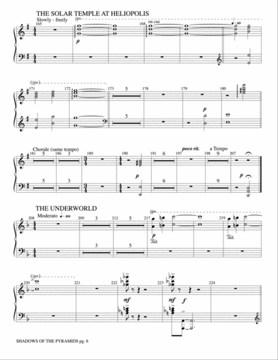 Shadows of the Pyramids: Piano Accompaniment Concert Band scores gallery preview page 6