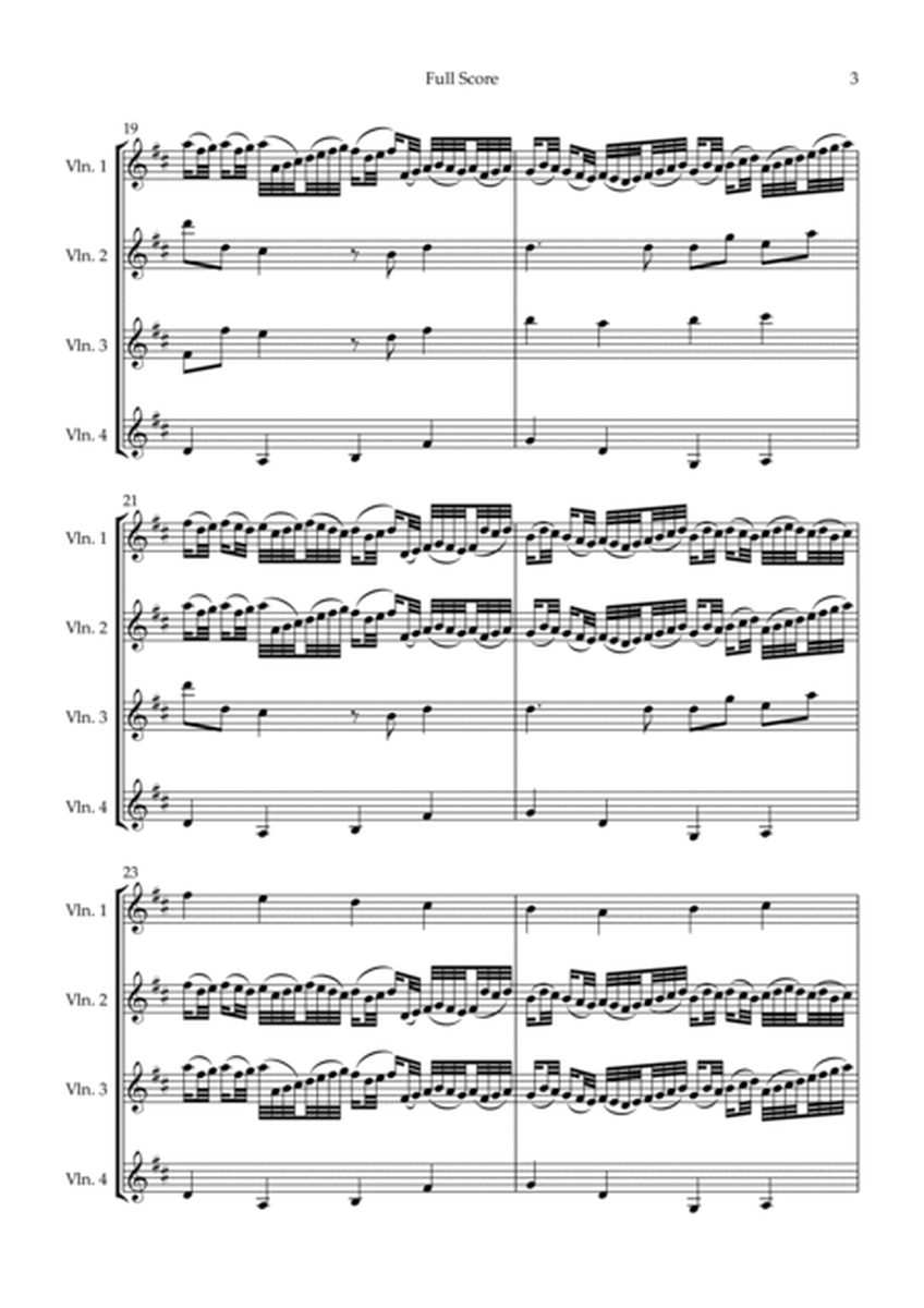 Canon - Johann Pachelbel (Wedding/Reduced Version) for Violin Quartet image number null