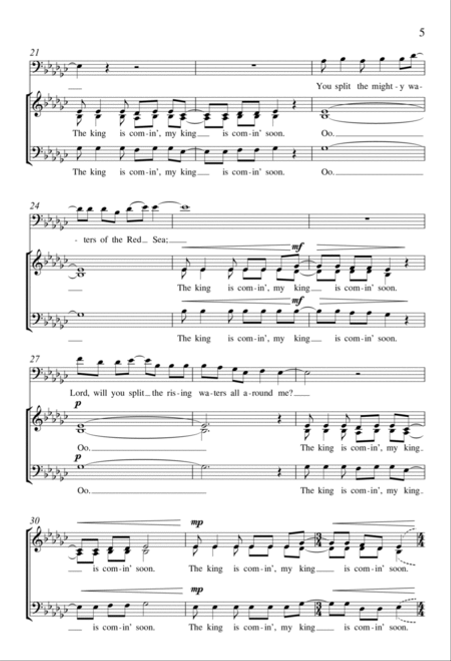 My King Is Comin' Soon 4-Part scores gallery preview page 3