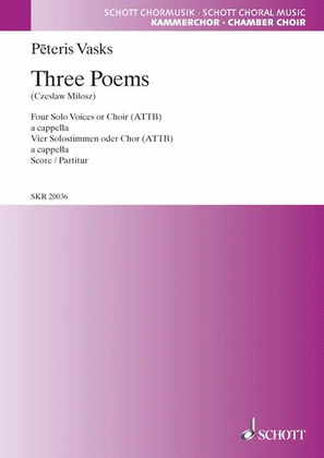 Book cover for 3 Poems by Czeslaw Milosz