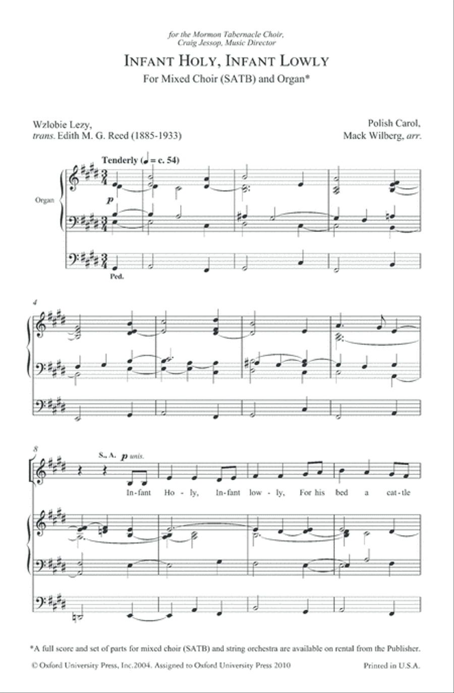 Infant holy, infant lowly 4-Part scores gallery preview page 2