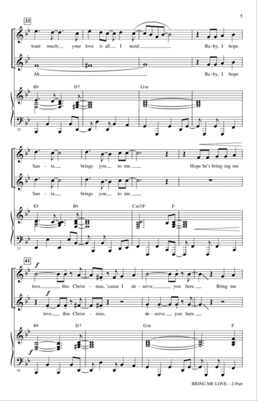 Bring Me Love (arr. Ed Lojeski) 2-Part scores gallery preview page 4