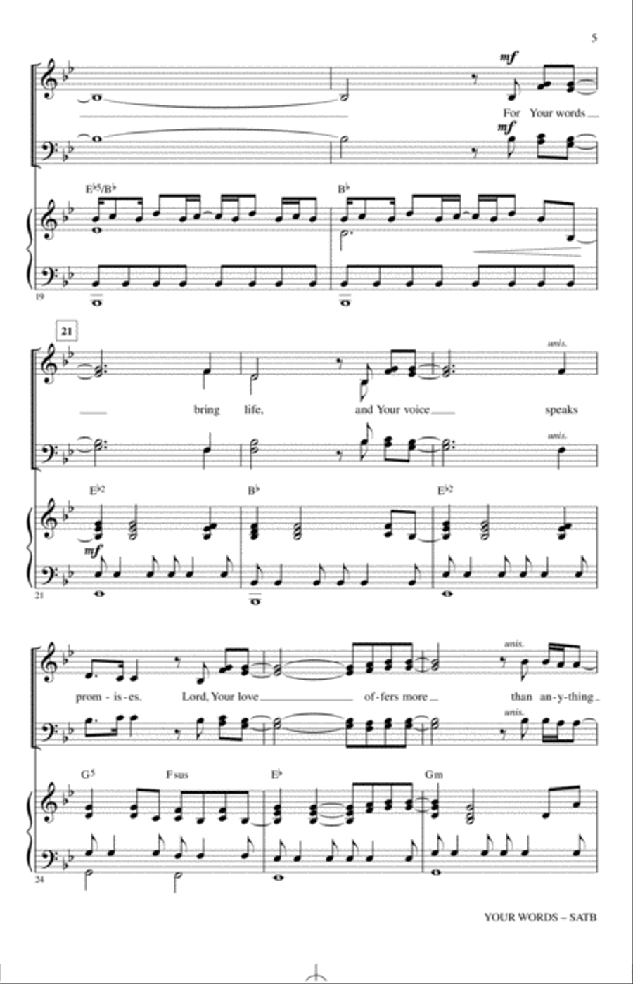 Your Words Your Words 4-Part scores gallery preview page 4