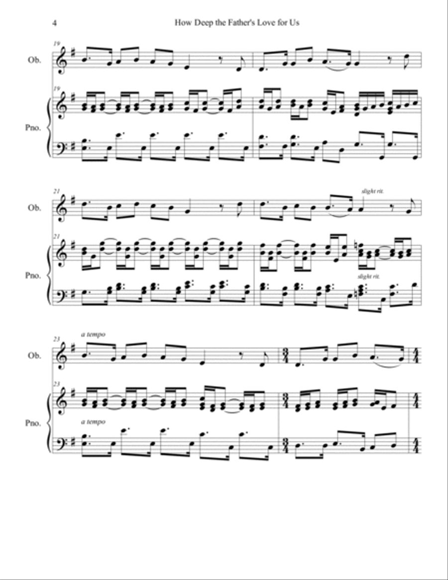 How Deep The Father's Love For Us Piano scores gallery preview page 4