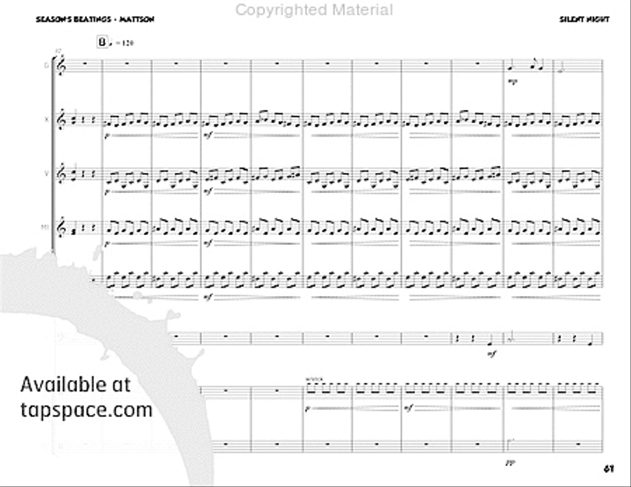 Season's Beatings Percussion Ensemble scores gallery preview page 77