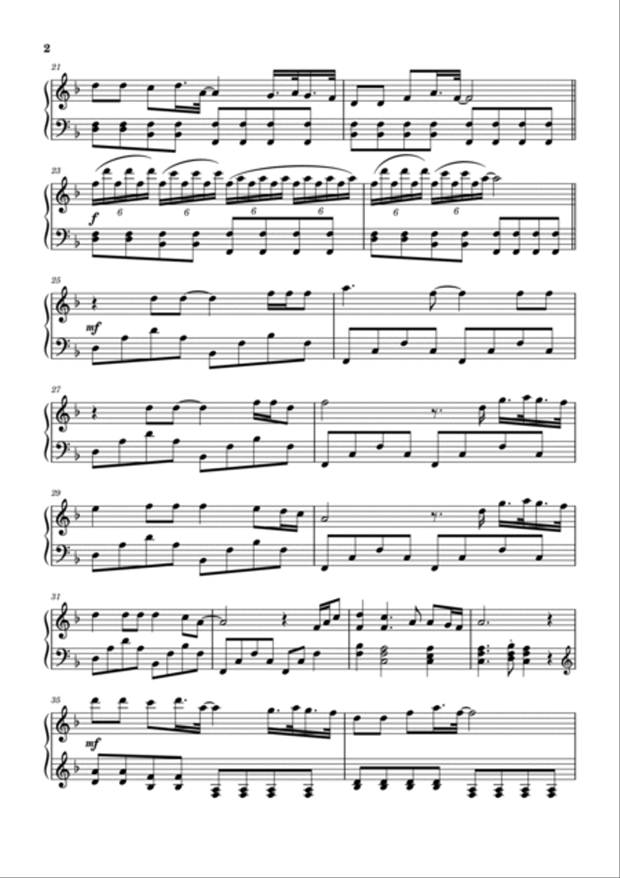 Ophelia Piano Solo scores gallery preview page 2