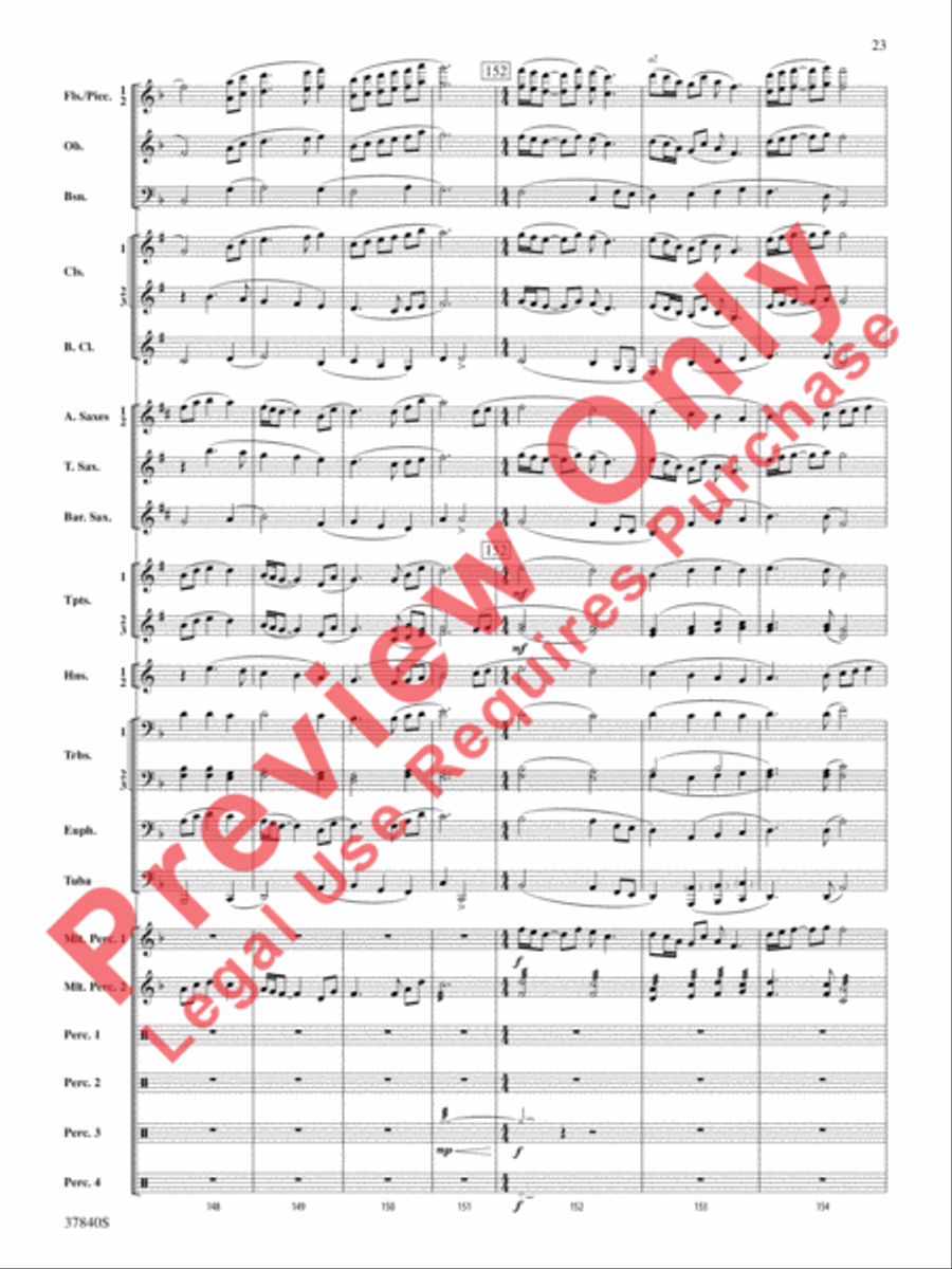 African Dreams African Dreams Concert Band scores gallery preview page 24