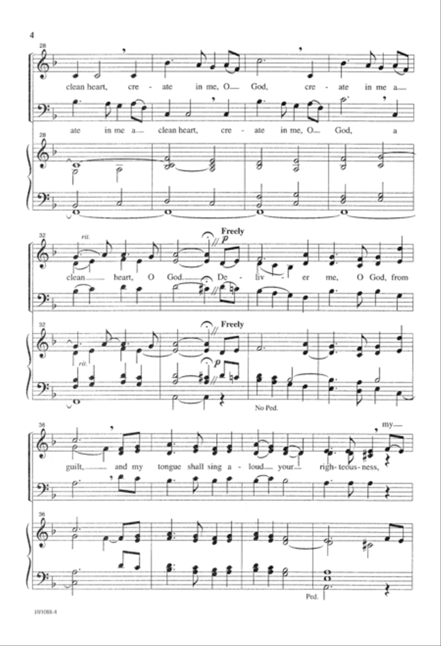 Create in Me a Clean Heart 3-Part scores gallery preview page 4